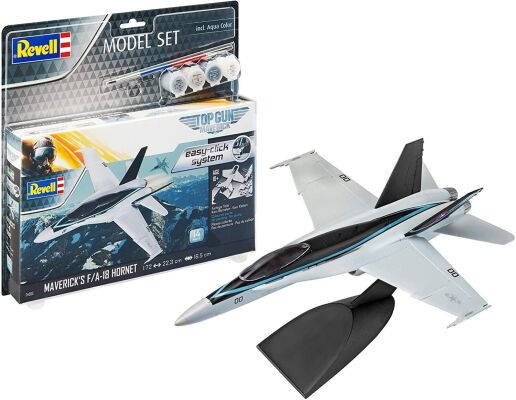 Стартовий набір для моделізму Літака Top Gun Maverick's F / A-18 Hornet Easy Click 1/72 Revell 64965 детальное изображение Самолеты 1/72 Самолеты