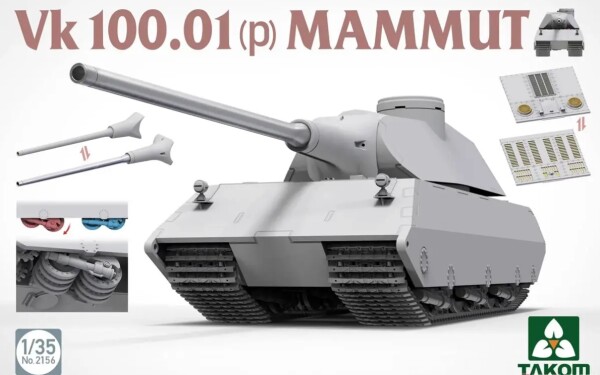 Збірна модель 1/35 Танк VK 100.01(p) Mammut (2в1) Takom 2156 детальное изображение Бронетехника 1/35 Бронетехника