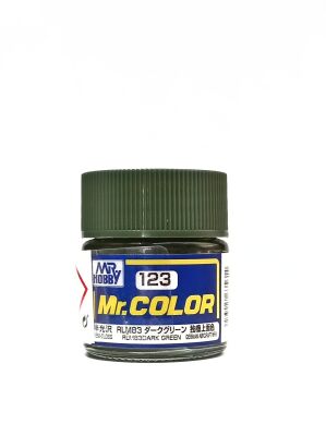 RLM83 Dark Green semigloss, Mr. Color solvent-based paint 10 ml. (RLM83 Темно-Зелений напівматовий) детальное изображение Нитрокраски Краски
