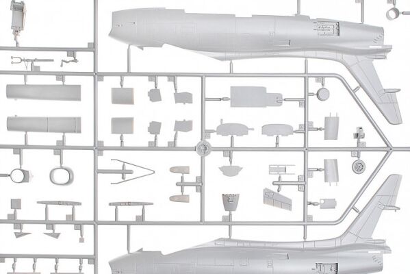 Сборная модель американского истребителя-бомбардировщика  FJ-4 &quot;Fury&quot; детальное изображение Самолеты 1/48 Самолеты