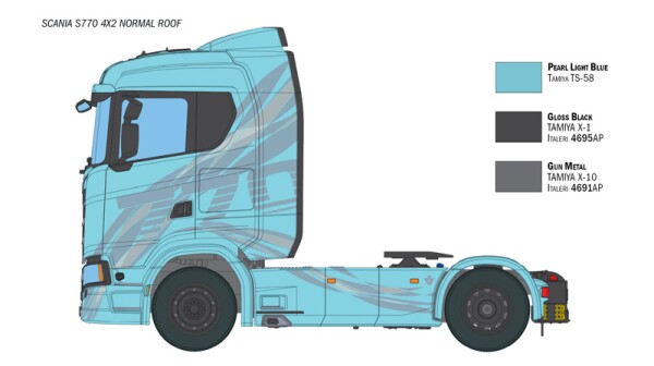 Збірна модель 1/24 вантажний автомобіль / тягач Scania S770 4x2 Normal Roof - LIMITED EDITION Italeri 3961 детальное изображение Грузовики / прицепы Гражданская техника