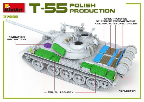 Т-55А польського виробництва детальное изображение Бронетехника 1/35 Бронетехника