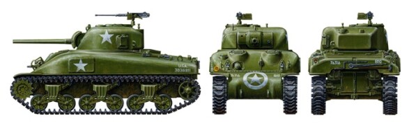 Збірна модель 1/48 Танк M4A1 Sherman Tamiya 32523 детальное изображение Бронетехника 1/48 Бронетехника