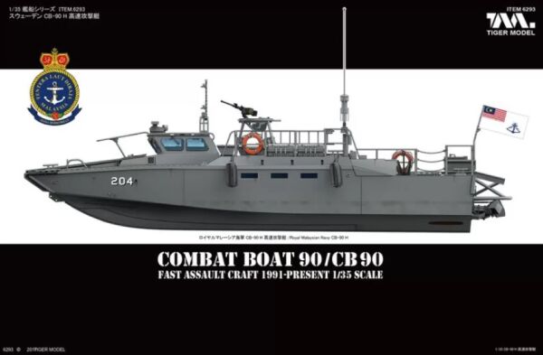 Сборная модель 1/35 Sweden CB-90 FSDT Assault Craft CB 90/Combat Boat 90 1991 Тайгер Модел 6293 детальное изображение Флот 1/35 Флот