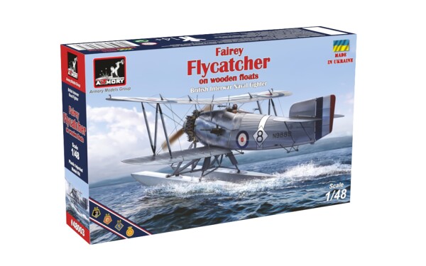 Сборная модель 1/48 Британский истребитель FAA Fairey Flycatcher в межвоенный период, гидроплан детальное изображение Самолеты 1/48 Самолеты