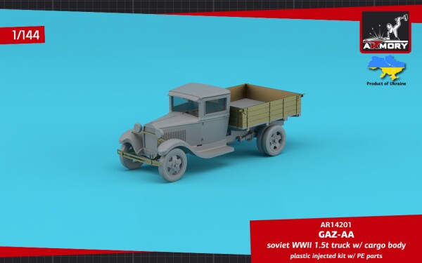 Збірна модель 1/144 Радянський вантажний автомобіль ГАЗ-АА часів Другої світової війни Armory Models Group 14201 детальное изображение Автомобили 1/144 Автомобили