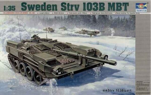 Scale model 1/35 Swedish tank Strv 103B MBT Trumpeter 00309 детальное изображение Бронетехника 1/35 Бронетехника