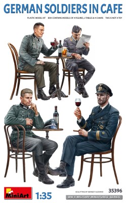 Сборная модель 1/35 Фигуры немецкие солдаты в кафе Миниарт 35396 детальное изображение Фигуры 1/35 Фигуры