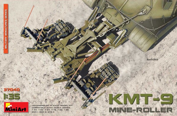 Збірна модель 1/35 Мінний трал КМТ-9 (Т-55, Т-62, Т-64, Т-72, Т-80, Т-90, БМР-1, БМР-2, БТС-4) Miniart 37040 детальное изображение Бронетехника 1/35 Бронетехника