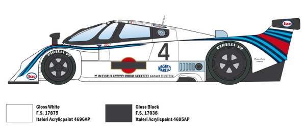 Збірна модель 1/24 Автомобіль Lancia LC2 Italeri 3641 детальное изображение Автомобили 1/24 Автомобили