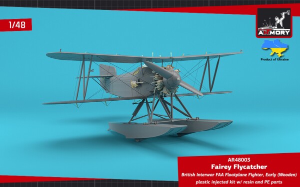 Сборная модель 1/48 Британский истребитель FAA Fairey Flycatcher в межвоенный период, гидроплан детальное изображение Самолеты 1/48 Самолеты