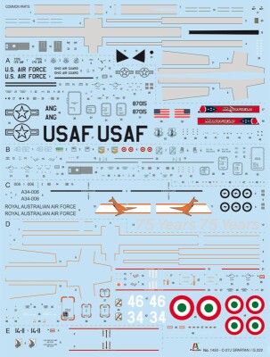 Scale model 1/72 Airplane C-27J Spartan / G.222 Italeri 1450 детальное изображение Самолеты 1/72 Самолеты