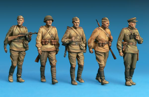 Советская пехота детальное изображение Фигуры 1/35 Фигуры