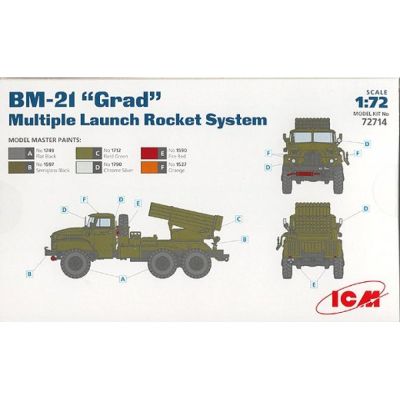 BM-21 “Grad” Multiple Launch Rocket System детальное изображение Автомобили 1/72 Автомобили