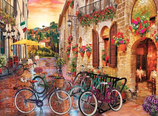Пазл Biking in Tuscany - Їзда на велосипеді Тосканою 1000шт детальное изображение 1000 элементов Пазлы