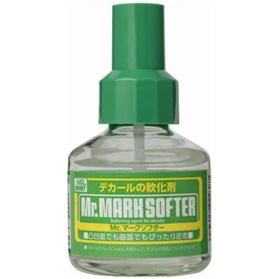 Mr. Mark Softer 40ml / Рідина для розм'якшення декалей Mr. Hobby MS231 детальное изображение Приварка декалей Модельная химия