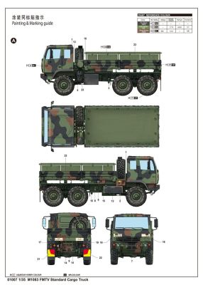 Scale plastic model 1/35 Standard Truck Kit M1083 MTV Trumpeter 01007 детальное изображение Автомобили 1/35 Автомобили