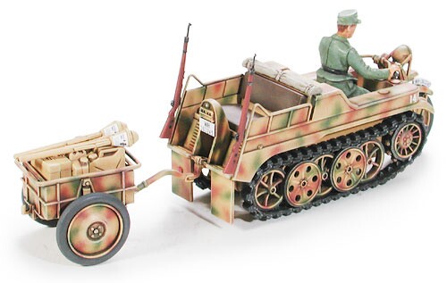 Сборная модель 1/48 Kettenkfraftrad с пехотной тележкой и машина для сноса зданий Goliath TH детальное изображение Автомобили 1/48 Автомобили