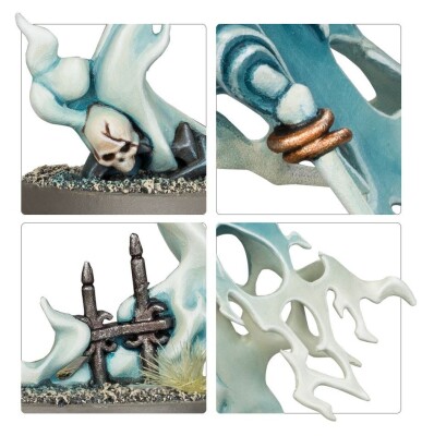 Игровой набор Warhammer AGE OF SIGMAR - SPEARHEAD: NIGHTHAUNT - CURSED SHACKLEHORDE детальное изображение Ночные Призраки Смерть