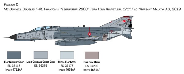 Збірна модель 1/72 Літак F-4E/F Phantom II Italeri 1448 детальное изображение Самолеты 1/72 Самолеты