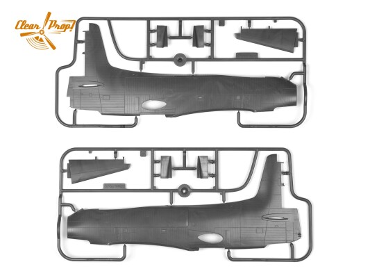 Збірна модель 1/48 Літак XA2D-1 Skyshark Clear Prop 4802 детальное изображение Самолеты 1/48 Самолеты