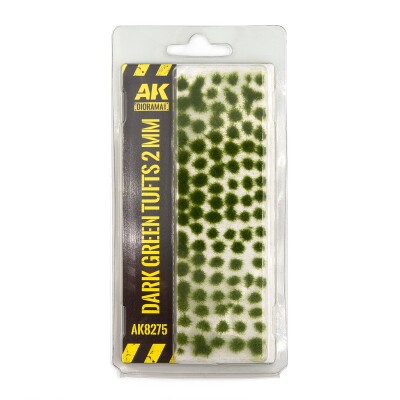 Dark Green Tufts 2 mm / Темно-зеленые пучки 2 мм AK-Interactive 8275 детальное изображение Наборы деталировки Диорамы