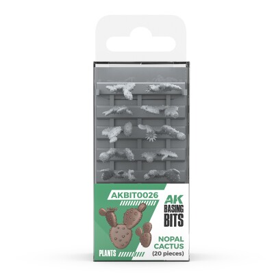 Набор 1/35 Кактус Нопаль - Элементы основания (3D-печать / 20 шт.) AK-Interactive AKBIT0026 детальное изображение Наборы деталировки Диорамы