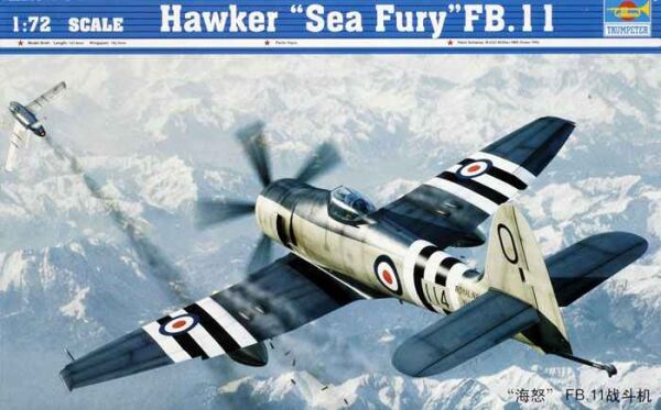 Збірна модель літака Hawker “Sea Fury” FB.11 детальное изображение Самолеты 1/72 Самолеты