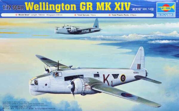 Збірна модель літака Vickers Wellington GR.MK XIV детальное изображение Самолеты 1/72 Самолеты