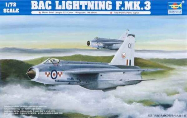 Збірна модель літака Electric (BAC) Lightning F.MK3 детальное изображение Самолеты 1/72 Самолеты