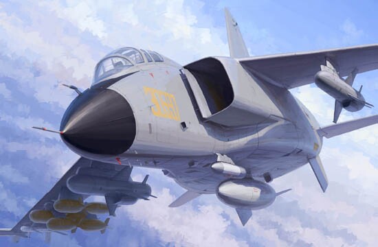 Сборная модель 1/72 Китайский самолет JH-7A «Летающий леопард» Трумпетер 01664 детальное изображение Самолеты 1/72 Самолеты