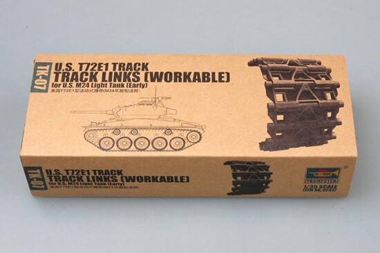 Track set 1/35 for American light tank M24 (early version) USA T72E1 Trumpeter 02037 детальное изображение Траки Афтермаркет