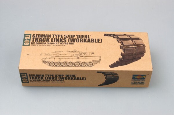 Track set 1/35 for Leopard 2 A5/A6 type 570P DIEHL Trumpeter 02039 детальное изображение Траки Афтермаркет