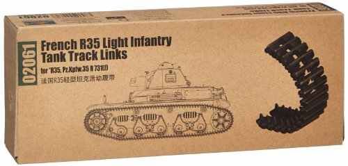 Scale plastic model 1/35 French R35 Light Infantry Tank Track Links Trumpeter 02061 детальное изображение Траки Афтермаркет