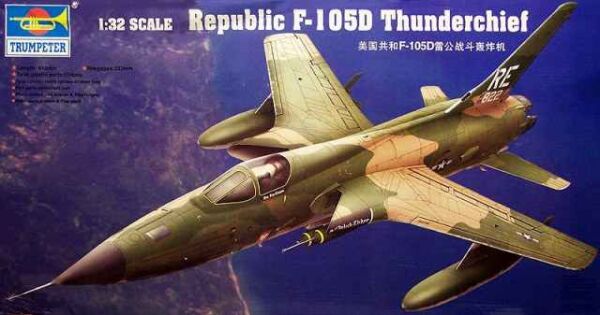 Збірна модель 1/32 Літак US Republic F-105D Thunderchief Trumpeter 02201 детальное изображение Самолеты 1/32 Самолеты
