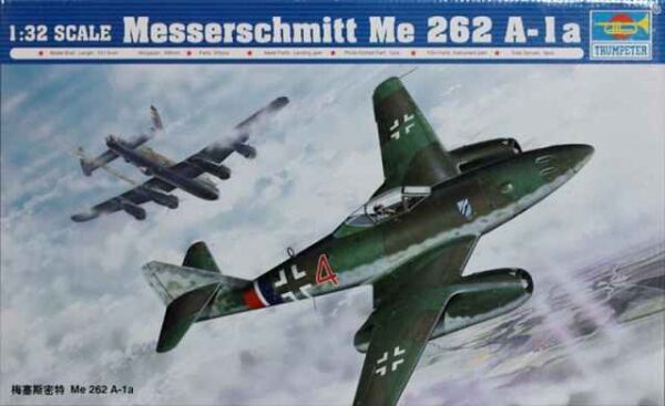 Збірна модель 1/32 Літак Messerchmitt Me 262 A-1 Trumpeter 02235 детальное изображение Самолеты 1/32 Самолеты
