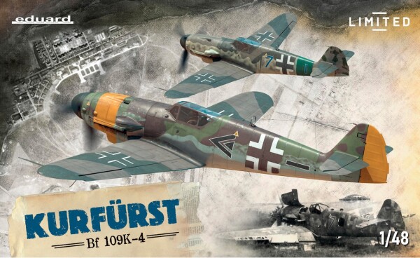 Сборная модель 1/48 Самолет Мессершмитт Bf 109K KURFÜRST LIMITED Эдуард 11177 детальное изображение Самолеты 1/48 Самолеты