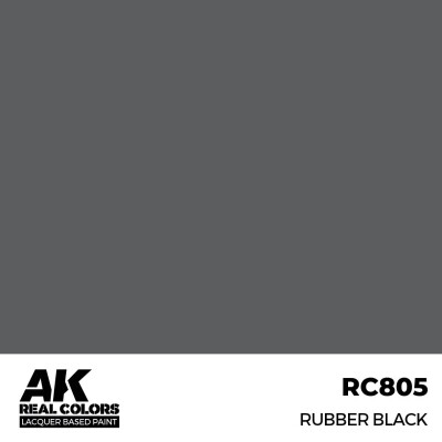 Alcohol-based acrylic paint Rubber Black AK-interactive RC805 детальное изображение Real Colors Краски