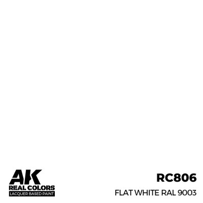 Alcohol-based acrylic paint Flat White RAL 9003  AK-interactive RC806 детальное изображение Real Colors Краски