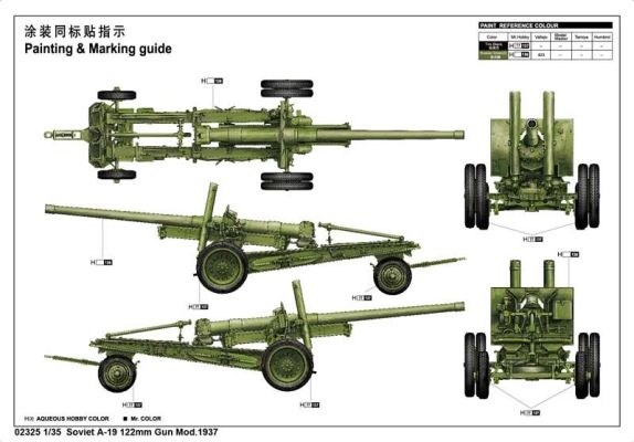 Збірна модель 1/35 Радянська 122 мм гармата A-19 Trumpeter 02325 детальное изображение Артиллерия 1/35 Артиллерия