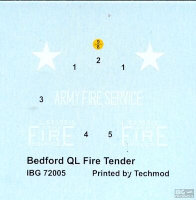 Сборная модель автомобиля Bedford QL 3-ton 4×4 Fire Tender детальное изображение Автомобили 1/72 Автомобили