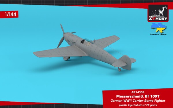 Сборная модель 1/144 Истребитель Мессершмитт Bf 109T «Охотник за авианосцами» Armory Models Group детальное изображение Самолеты 1/144 Самолеты