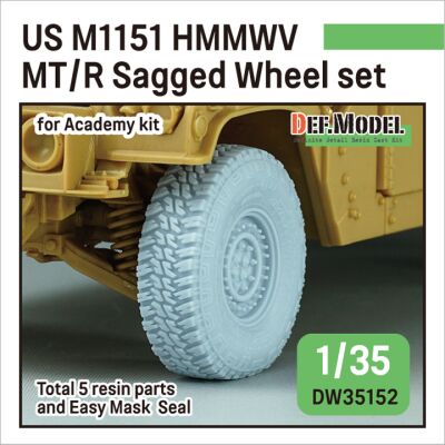 US M1151 HMMWV MT/R Sagged Wheel set (for Academy M1151) детальное изображение Смоляные колёса Афтермаркет