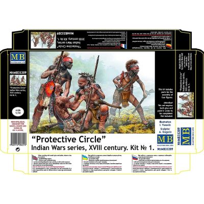 «Защитный круг». серия индейских войн, xviii век. набор № 1 детальное изображение Фигуры 1/35 Фигуры