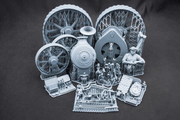 3D-печатная масштабная модель 1/16 1901 Burrell Compound Traction Engine ScaleX SX-16001 детальное изображение Гражданская техника 
