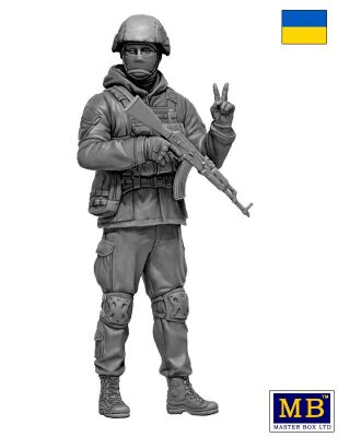 Украинский солдат, Оборона Киева, март 2022 г. детальное изображение Фигуры 1/24 Фигуры