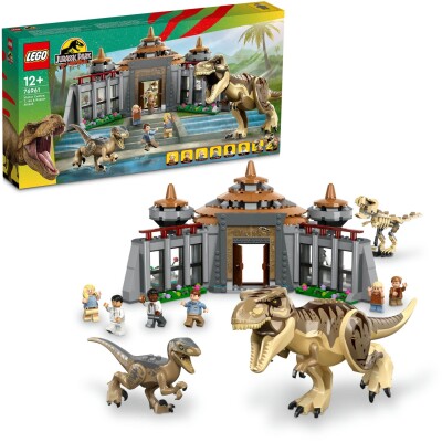 Конструктор LEGO Jurassic World Центр посетителей: Атака тиранозавра и раптора 76961 детальное изображение Jurassic Park Lego
