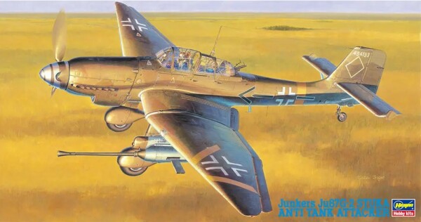 Scale model 1/48 Junkers Ju-87G-2 Stuka Anti Tank Attacker JT54 Hasegawa 09054 детальное изображение Самолеты 1/48 Самолеты