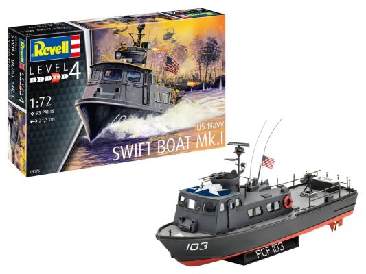 Сборная модель катера ВМС США US Navy Swift Boat Mk. I детальное изображение Флот 1/72 Флот