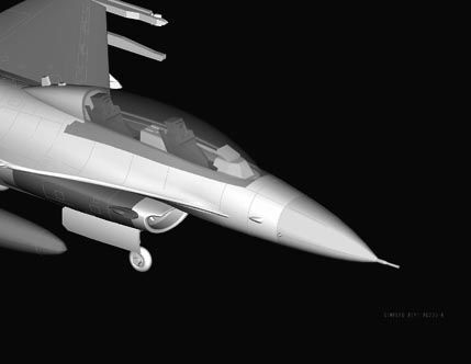 Buildable model of the American F-16D Fighting Falcon jet fighter детальное изображение Самолеты 1/72 Самолеты